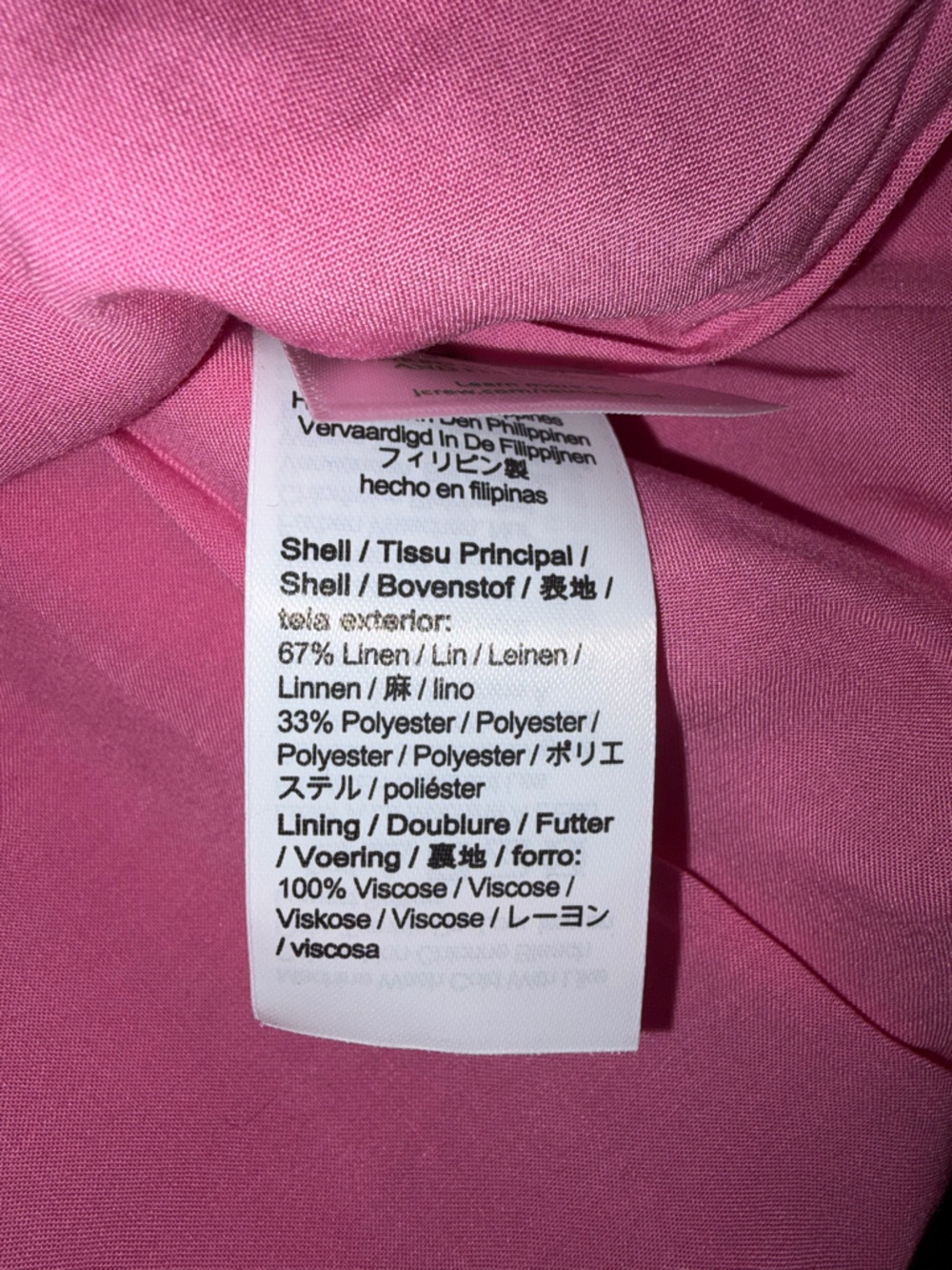 NWT J. Crew Pink Linen Bow Front Shift Dress, BR206, Size Small - Picture 7 of 7